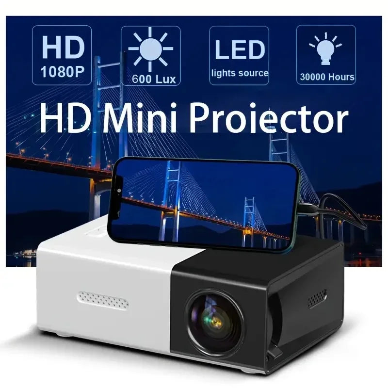 Proyector Portátil YG300 Para El Hogar, Conexión Inalámbrica Para Teléfono Móvil, Compatible Con USB, HDMI
