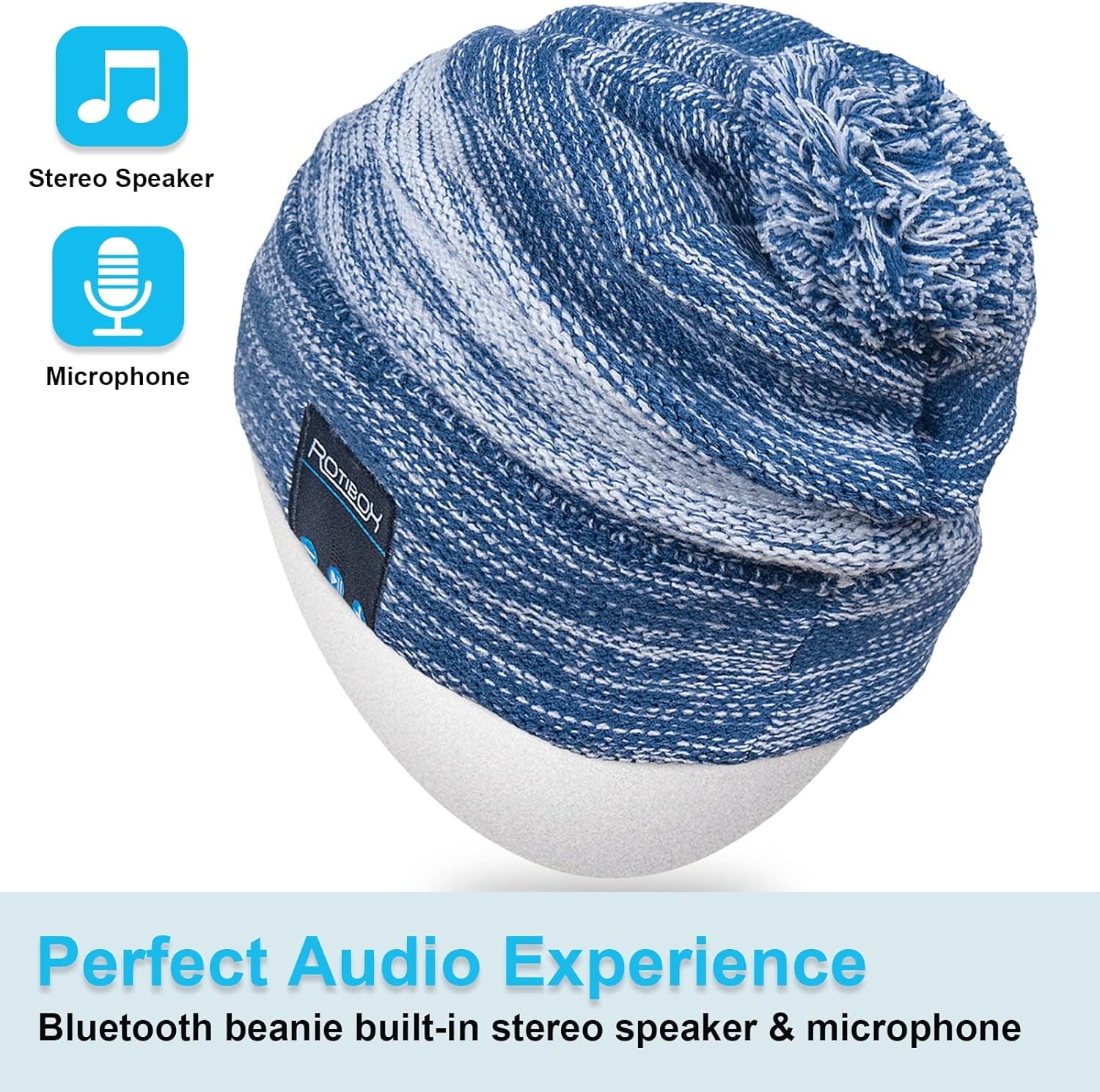 Bluetooth Beanie for Men Women Hat Wireless Headphone for Outdoor Sports