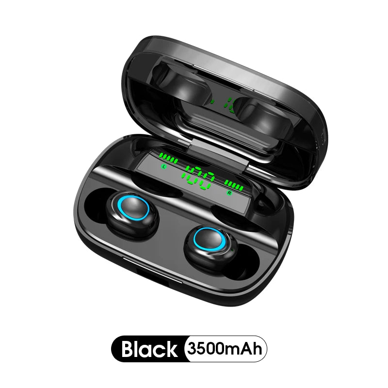 S11 TWS LED Bluetooth Wireless Earphones Touch Control Earbuds 3500Mah Sports Waterproof Headphone 8D Stereo Sound Headsets